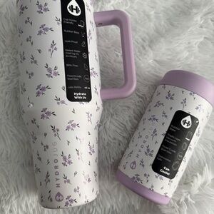 HydroJug Lavender Floral Bottle and Cooler Set